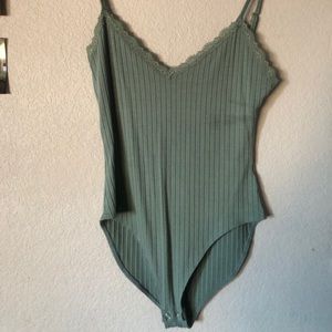 OLIVE GREEN CAMI BODYSUIT